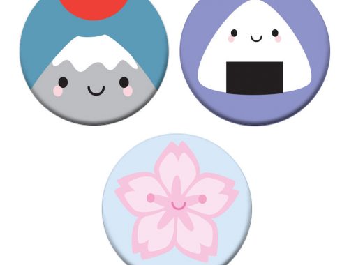kawaii Japan badges